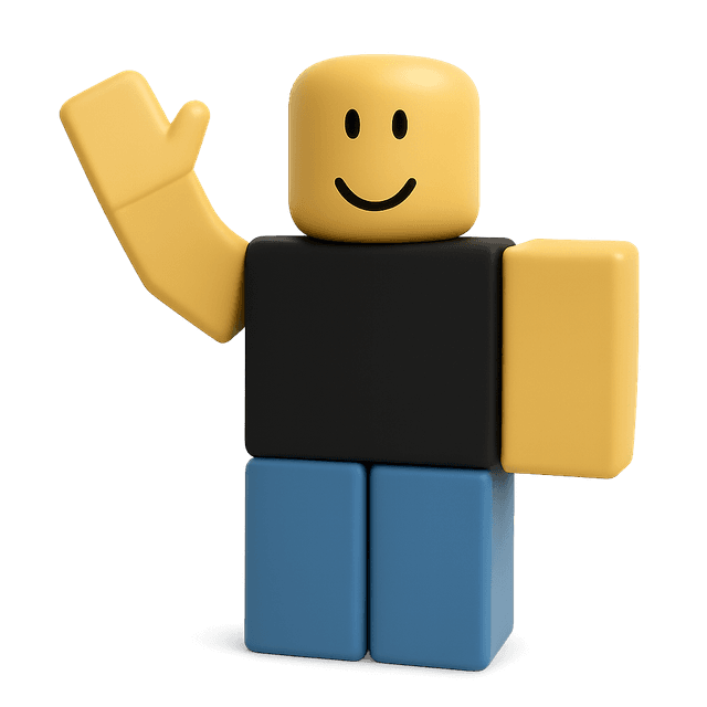 Personagem Roblox acenando